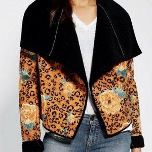 MINKPINK Wild Rose Sherpa Jacket, Sz S